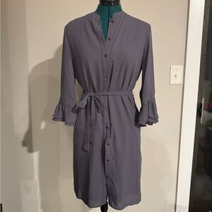 Banana Republic Dusty Purple Button-Down Dress